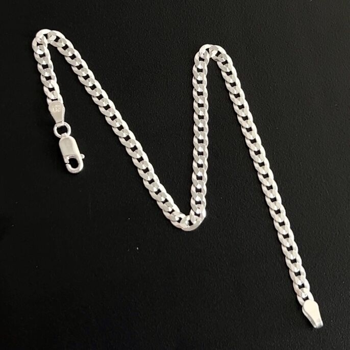 925 Ayar Gümüş İnce Yapılı Gurmet Zincir Bileklik 3 mm