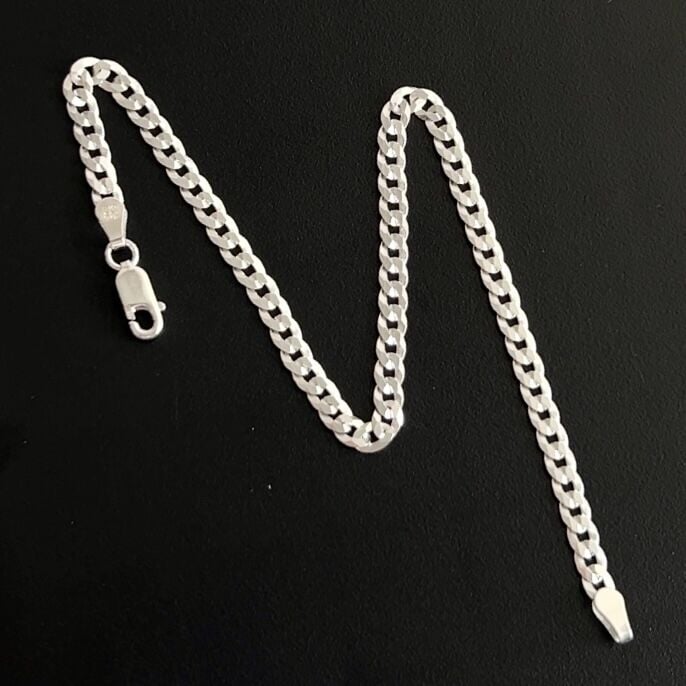 925 Ayar Gümüş İnce Yapılı Gurmet Zincir Bileklik 3 mm