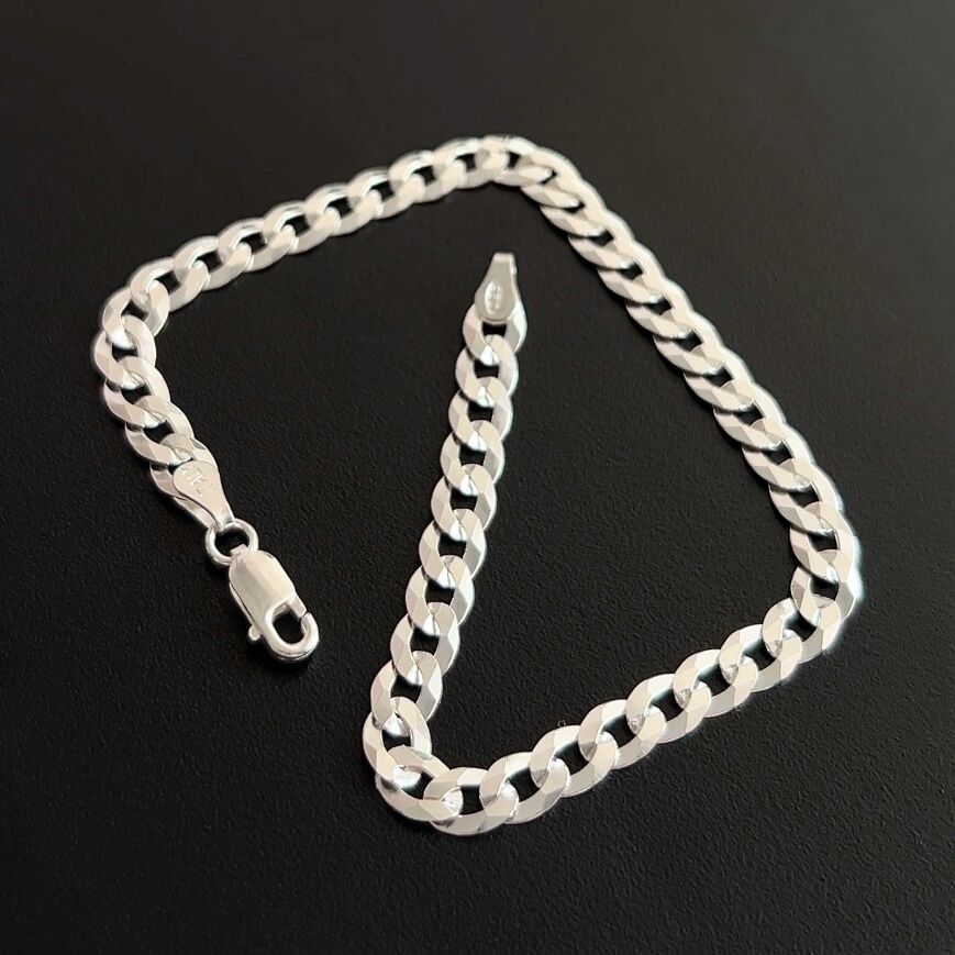 925 Ayar Gümüş İnce Yapılı Gurmet Zincir Bileklik 5 mm