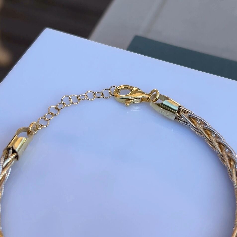 925 Ayar Gümüş Sık Dokulu Örgü Bileklik