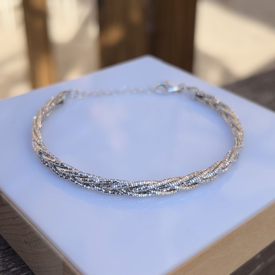 925 Ayar Gümüş Örgü Bileklik