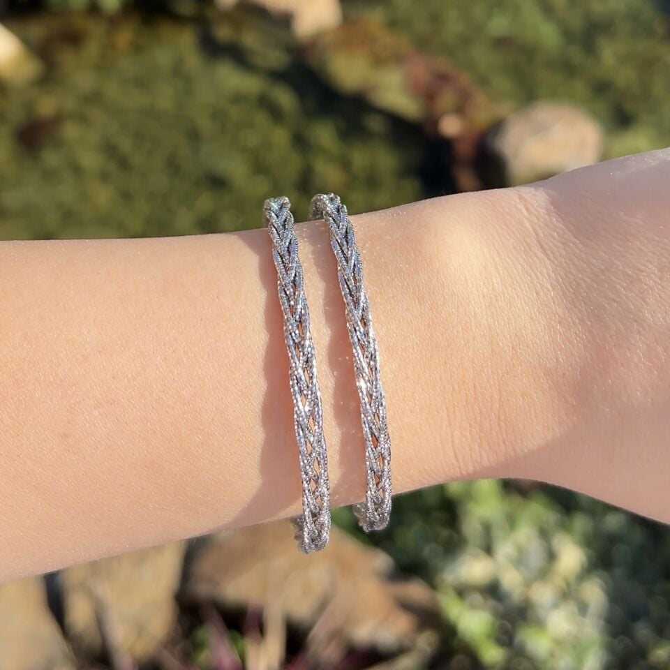 925 Ayar Gümüş Örgü Bileklik