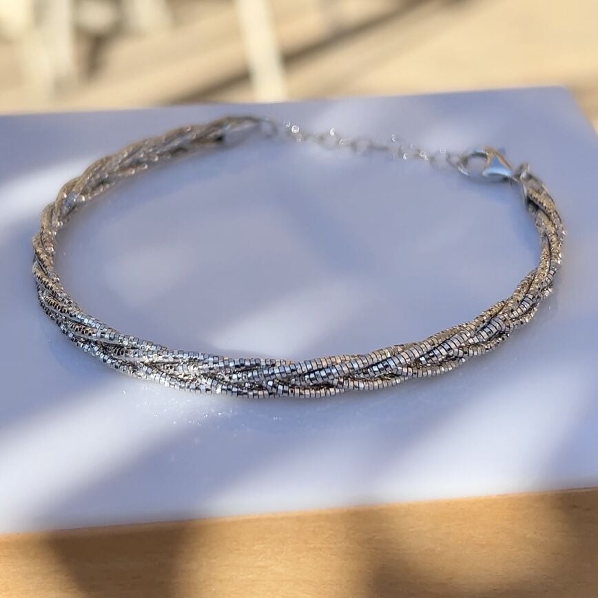 925 Ayar Gümüş Örgü Bileklik