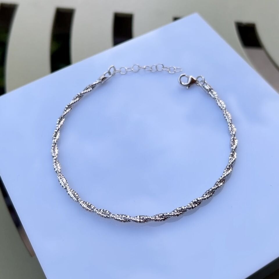 925 Ayar Gümüş İkili Sarmal Bileklik