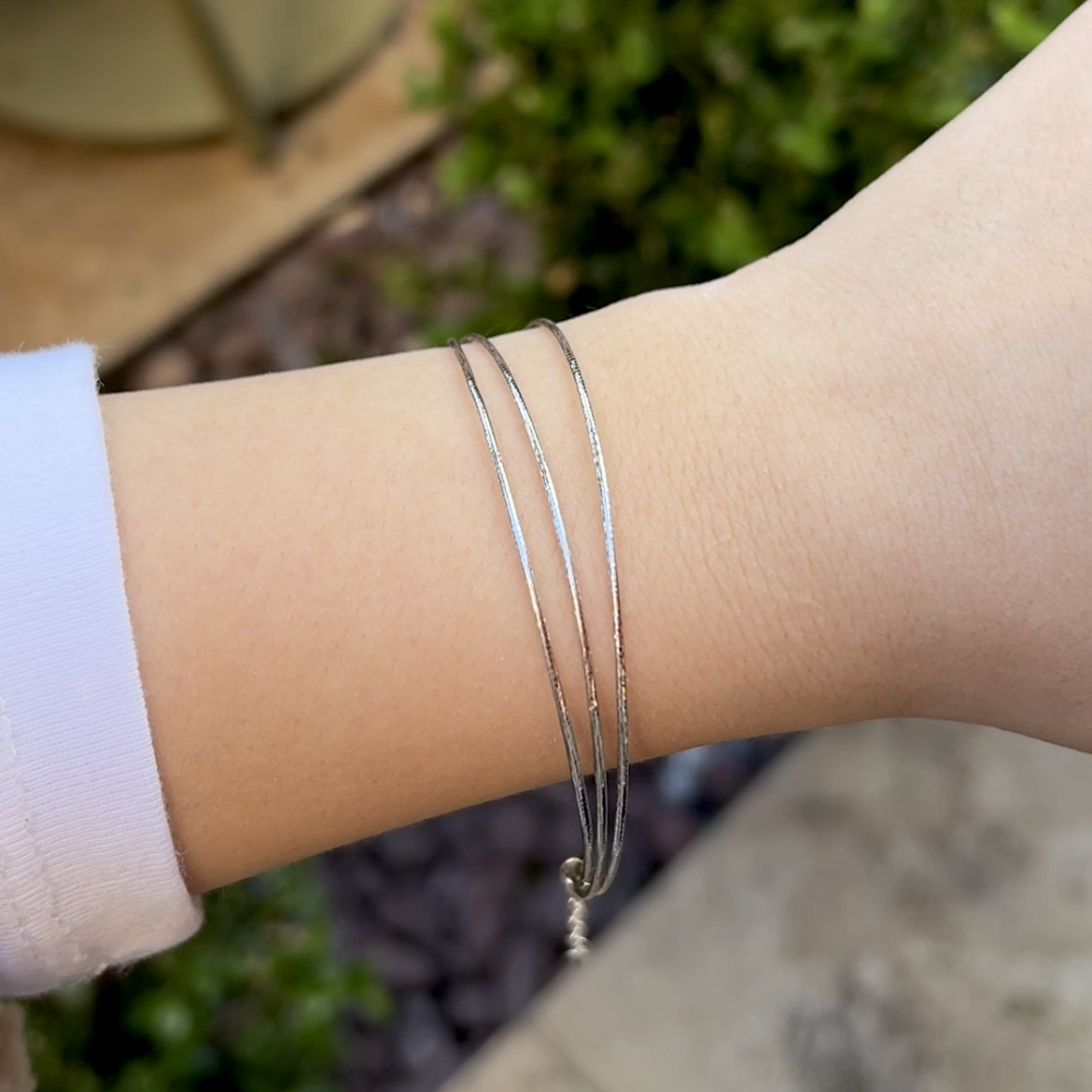 925 Ayar Gümüş Minimal Üçlü Bileklik