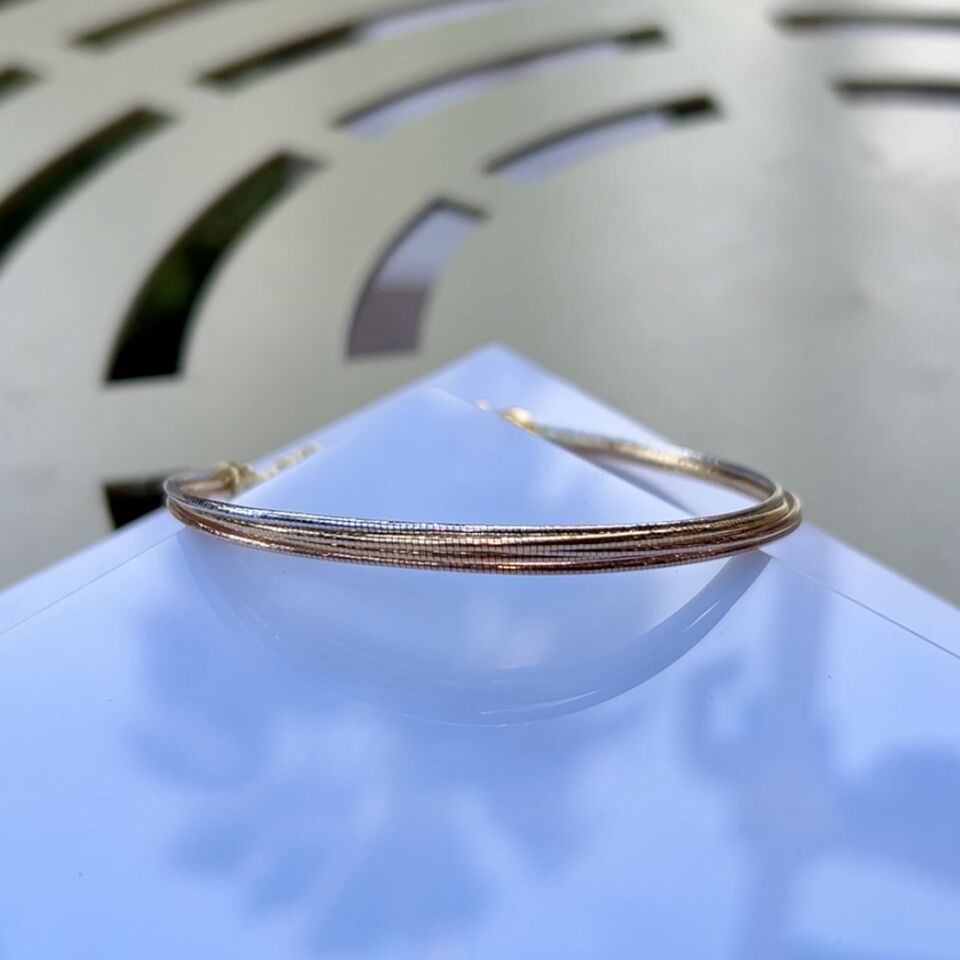 925 Ayar Gümüş 3 Renkli Minimal Beşli Bileklik