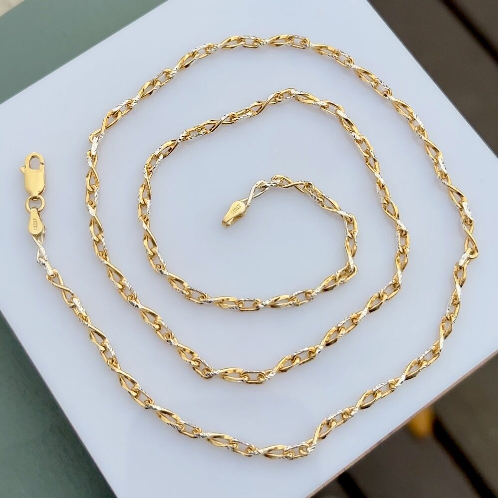 925 Ayar Gümüş Altın Kaplama Adora Zincir Kolye