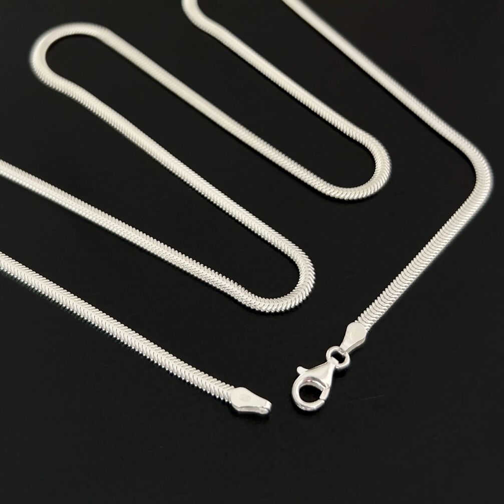 925 Ayar Gümüş Balık Sırtı Zincir Kolye 2 mm