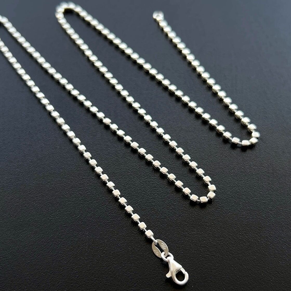 925 Ayar Gümüş Küp Zincir Kolye 1,5 mm