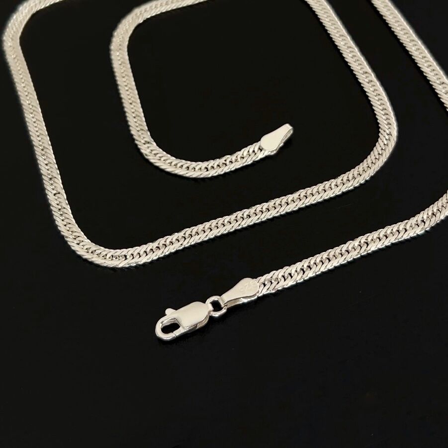 925 Ayar Gümüş Sık Dokulu Zincir Kolye