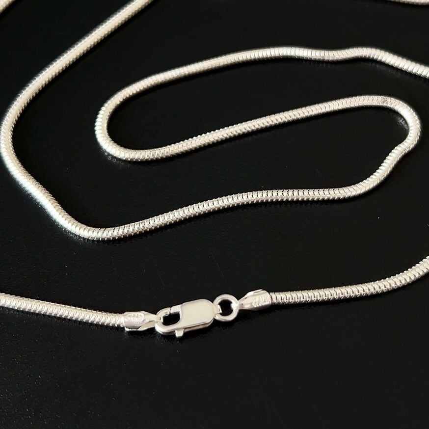 925 Ayar Gümüş Yılan Zincir Kolye 1,5 mm