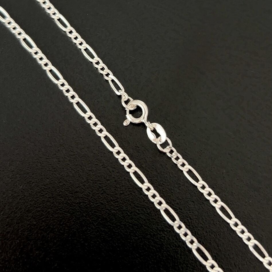 925 Ayar Gümüş Figaro Zincir Kolye 2 mm