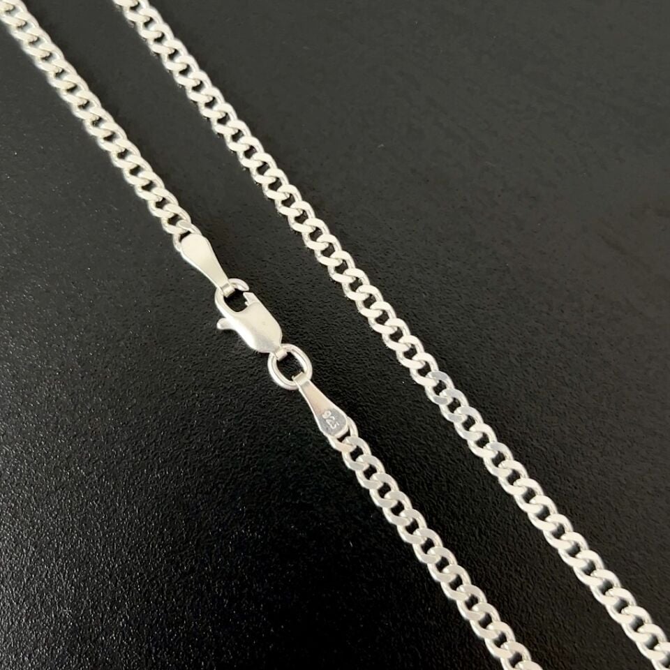 925 Ayar Gümüş Gurmet Zincir Kolye 3 mm