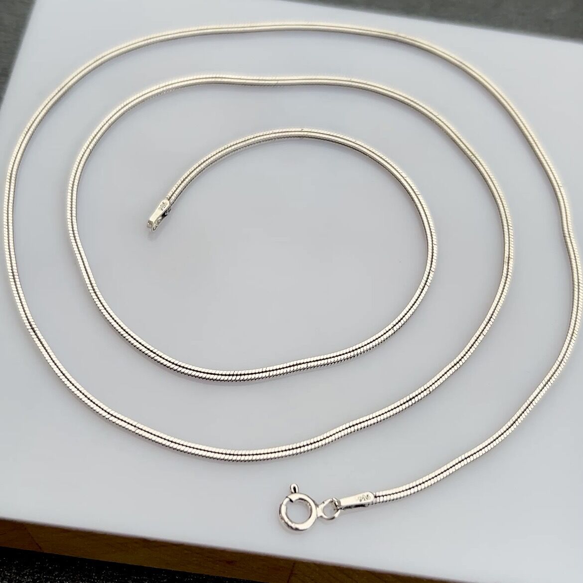 925 Ayar Gümüş Oksitli İtalyan Zincir Kolye 1 mm