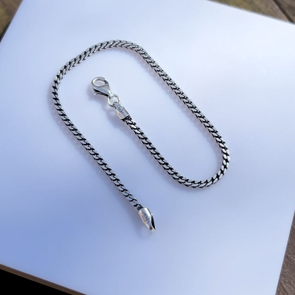 Örgü Bileklik 2 mm 925 Ayar Gümüş