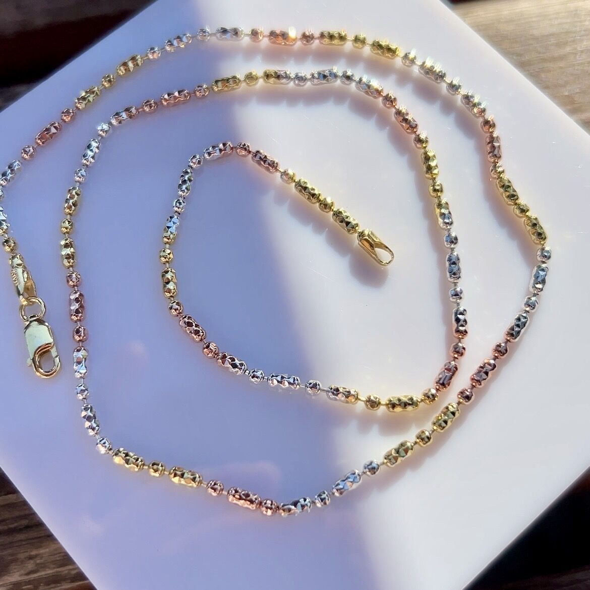 925 Ayar Gümüş Gold/Rose Gold Kaplamalı Siena Zincir Kolye